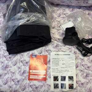 Black Air Mattress with Electric Pump